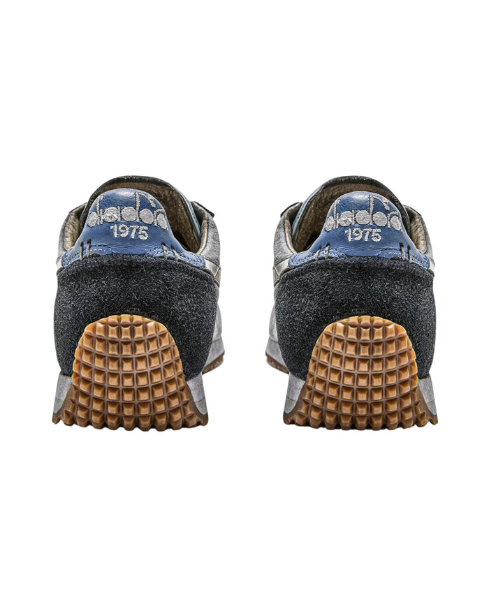 Diadora Heritage Sneakers Equipe H Dirty Stone Wash Evo Pelle Bovina Blu 5