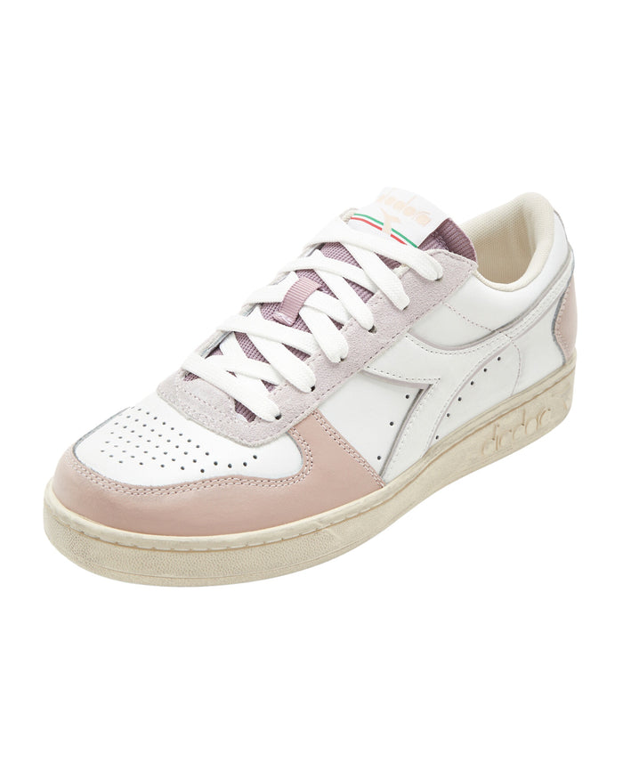 Diadora Sneaker Magic Basket Low Icona WN Pelle Grigia 4