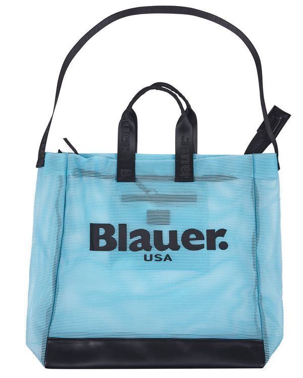 Blauer Shopping Bag Mesh Azzurro Donna