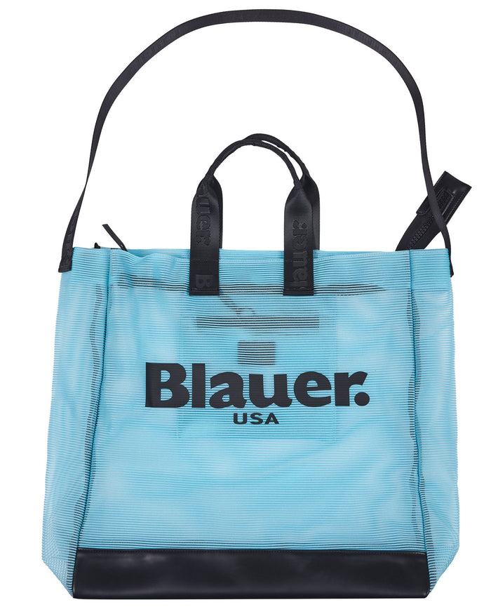Blauer Shopping Bag Mesh Azzurro Donna 1