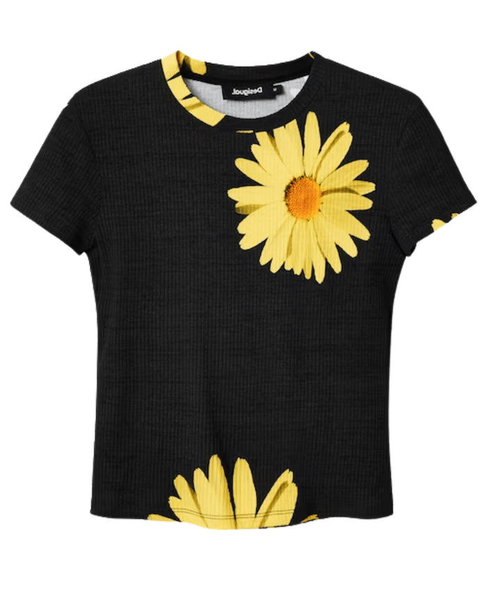 Desigual Woman Knit Tshirt "margarita-lacroix" Nero Donna 1