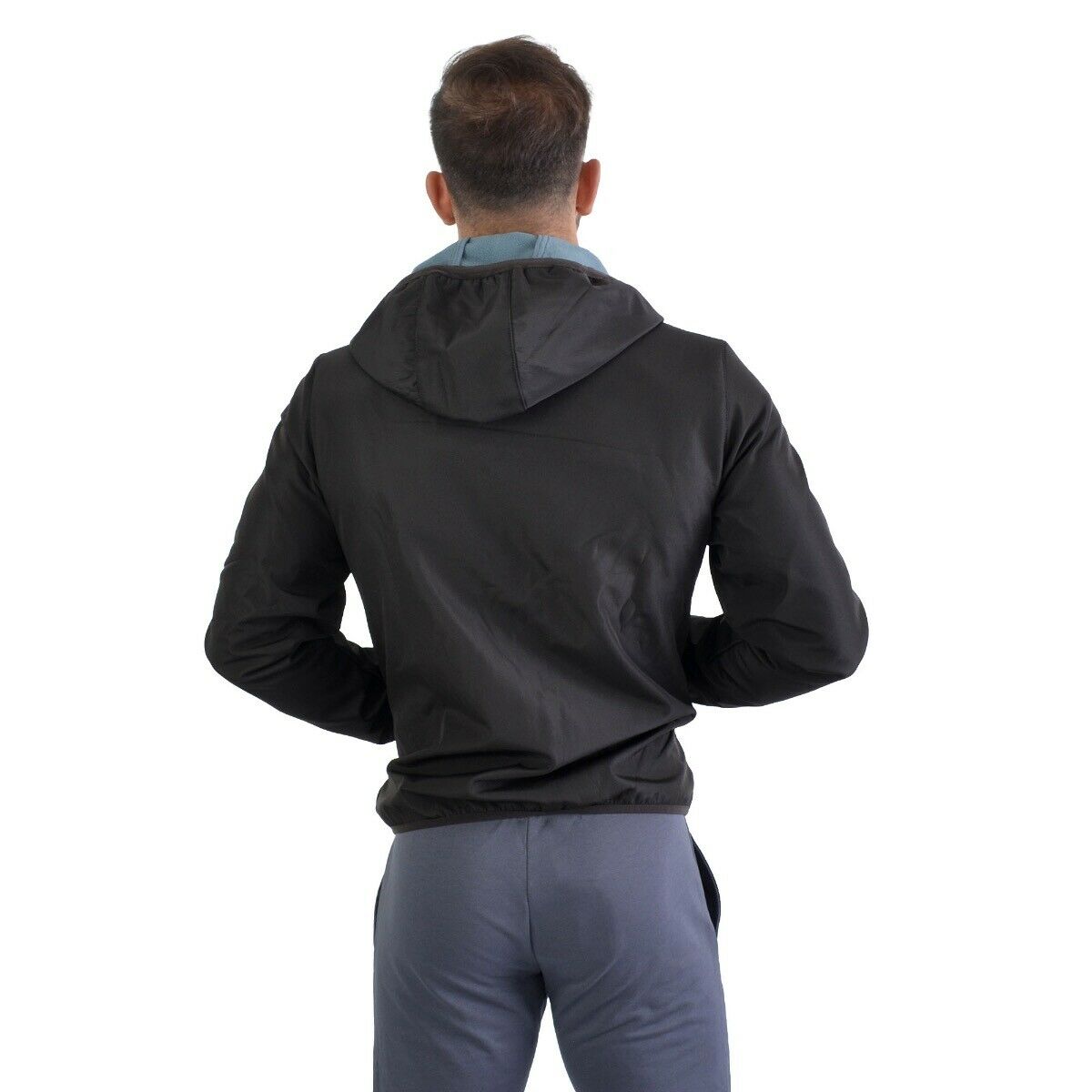 Giacca antivento windstopper cappuccio Juventus Nero Uomo