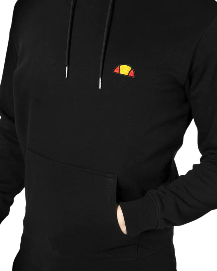 Ellesse Hoodie Patch Logo Nero Uomo 3