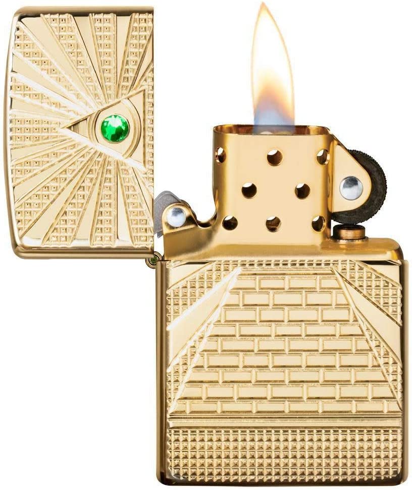 Zippo Windproof Refillable Made In Usa Gold Unisex
