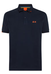 Sun68 Polo Logo Beach El Cotone Blu Scuro A33140