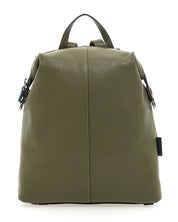 Gabs Zaino Grande con versione Borsa Shopper 100% Pelle Opaco Verde Militare