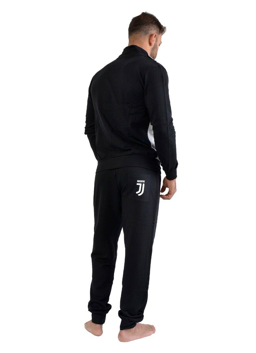 Pigiama completo lungo Juventus fc calcio Nero Uomo caldo cotone