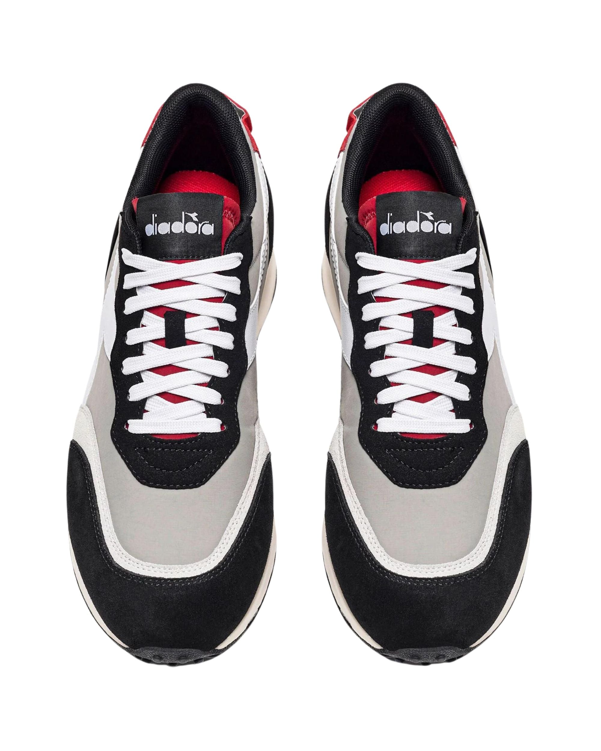 Diadora Sneakers Race Nyl Pelle Stonewashed Used Nero