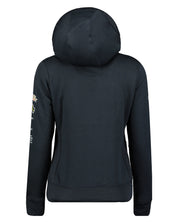 Geographical Norway Hoodie With Hood Central Pocket With Zip Blue Women