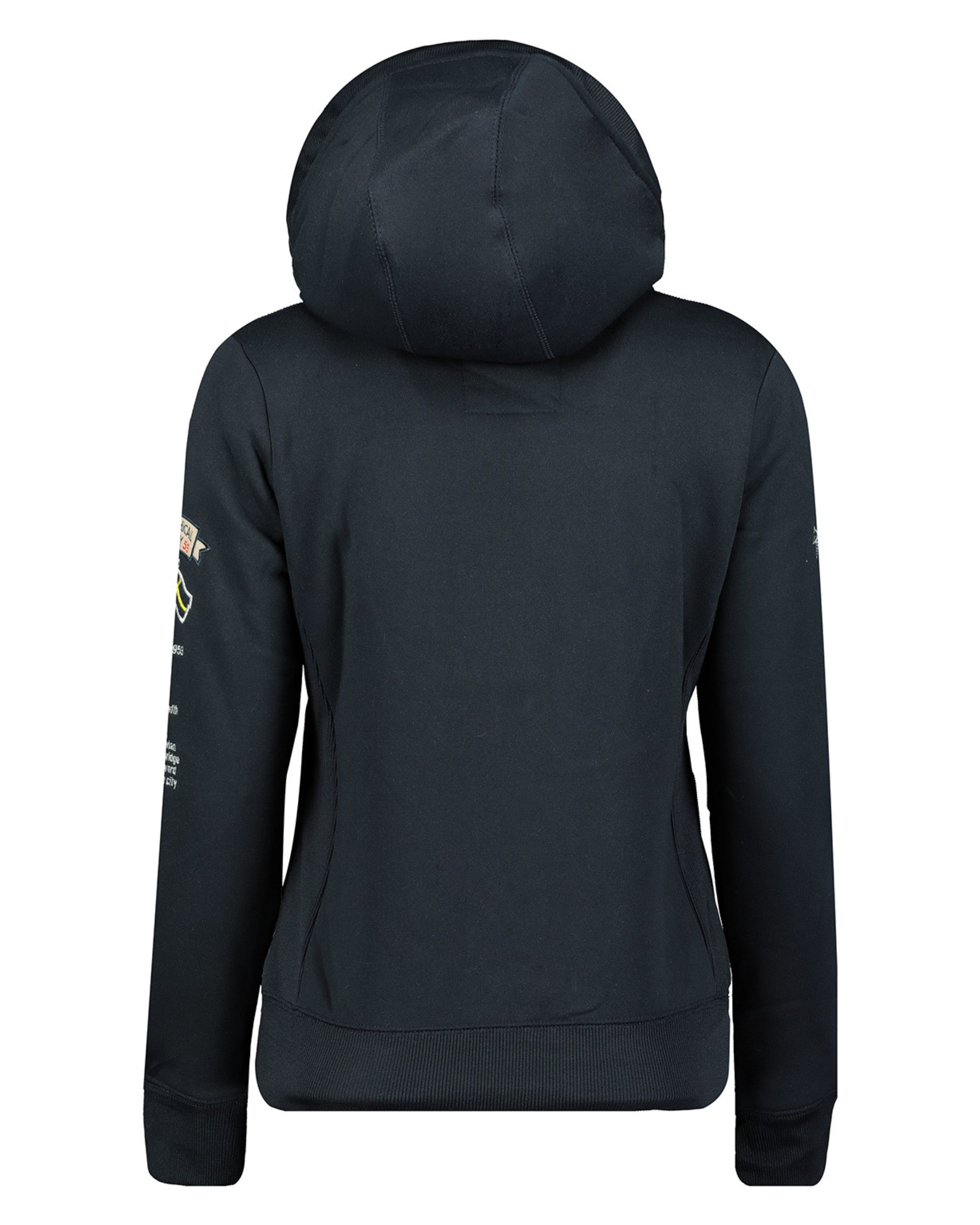 Geographical Norway Hoodie With Hood Central Pocket With Zip Blue Women