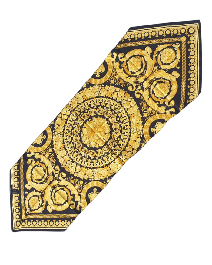 Versace Foulard Barocco 40x130 cm Seta Nero 2