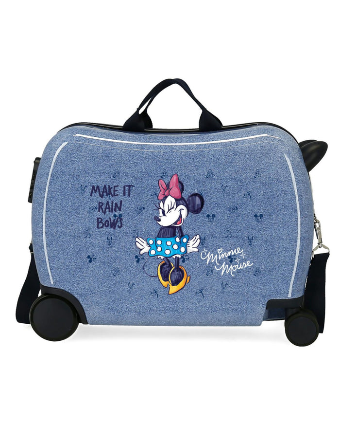 Disney Suitcase For 4 Wheels Minnie Make It Rain Purple Child 1