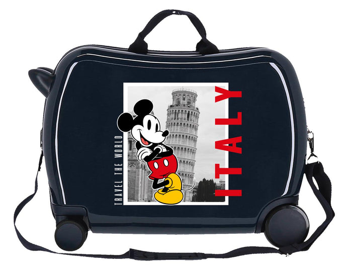 Disney Mickey Italy Blue 4 Wheel Ride On Suitcase Child 7