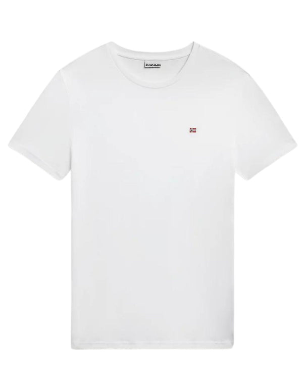 Napapijri T-Shirt Manica Corta Girocollo Cotone Bianco