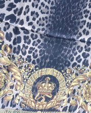 Versace Foulard Stola Pashmina Seta Nero