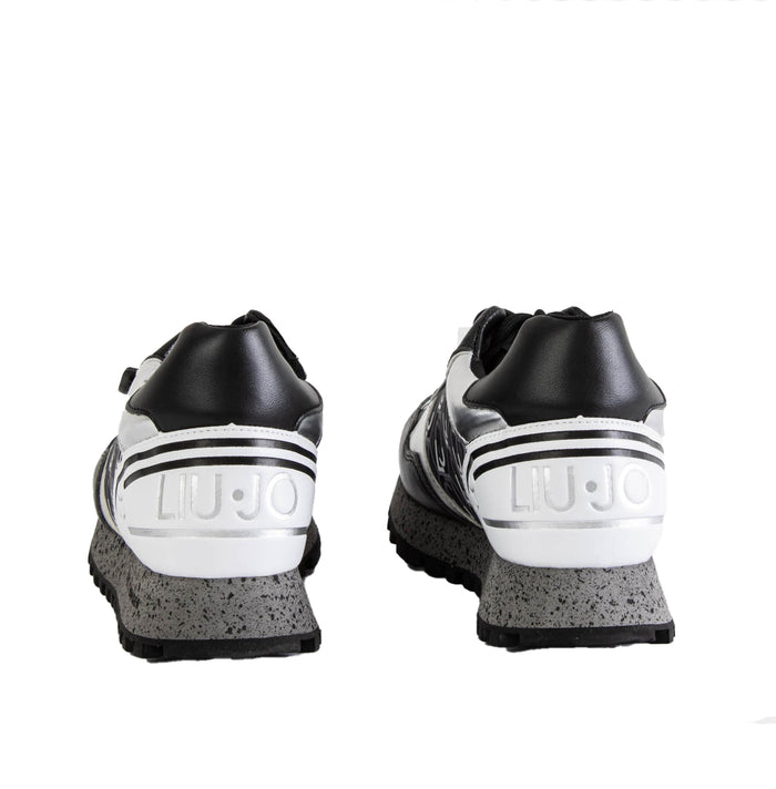 Liu Jo Sneakers Wonder 24 Similpelle Nero-Argento 4