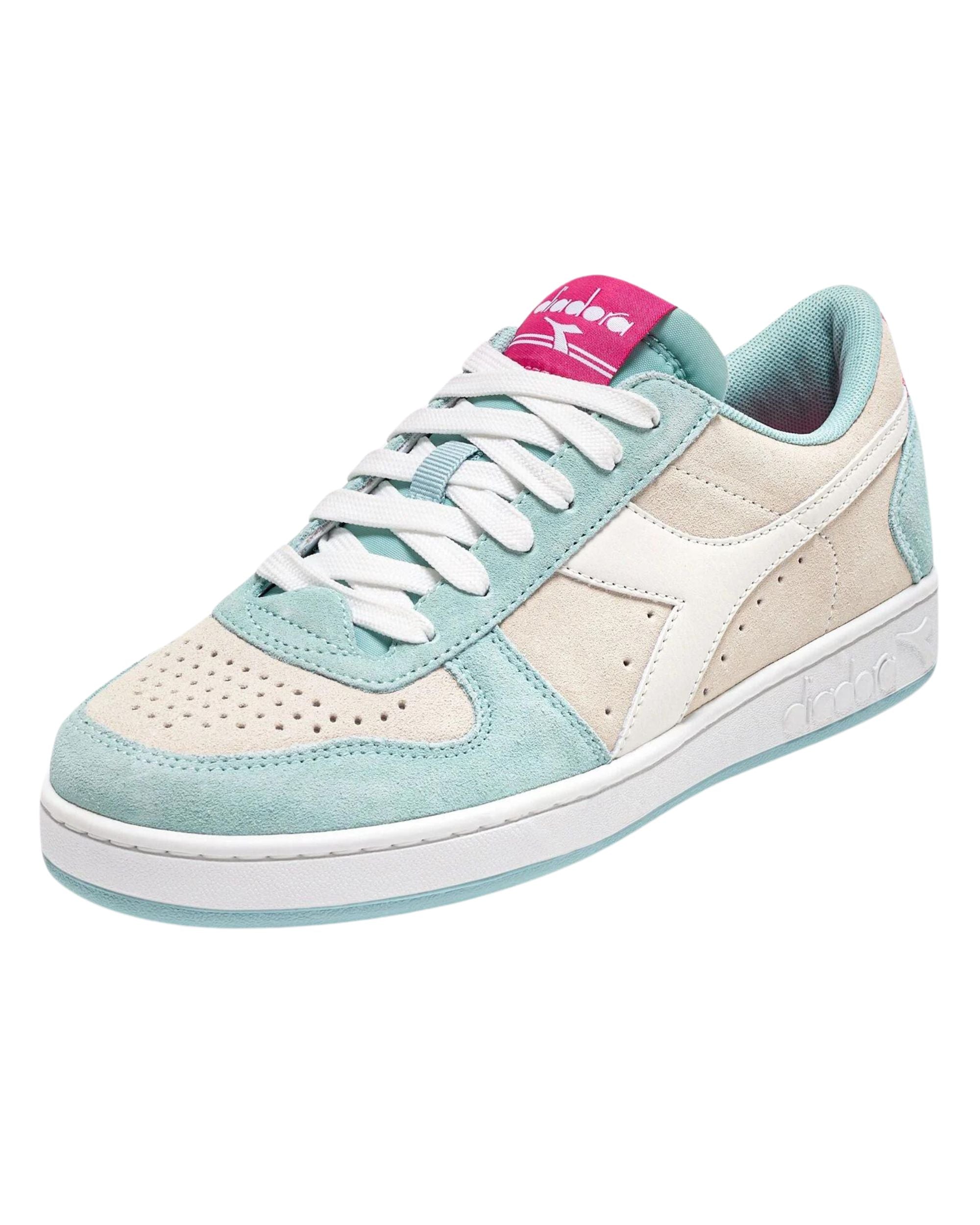 Diadora Sneakers Magic Basket Low Suede Leather Light Blue