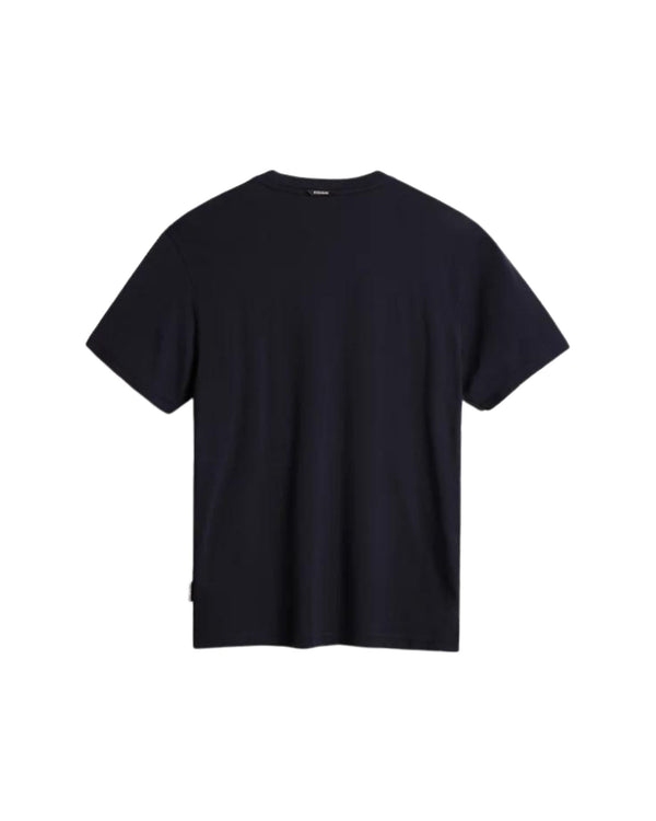 Napapijri T-Shirt a Manica Corta Girocollo 100% Cotone Blu-2