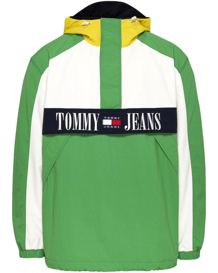 Tommy Jeans Giacca Chicago Nylon Riciclato Verde/Bianco 1