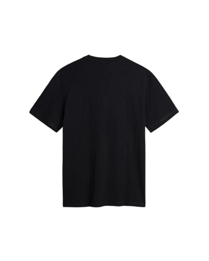 Napapijri T-shirt Guiro Cotone con Bandiera Norvegese Nero 2