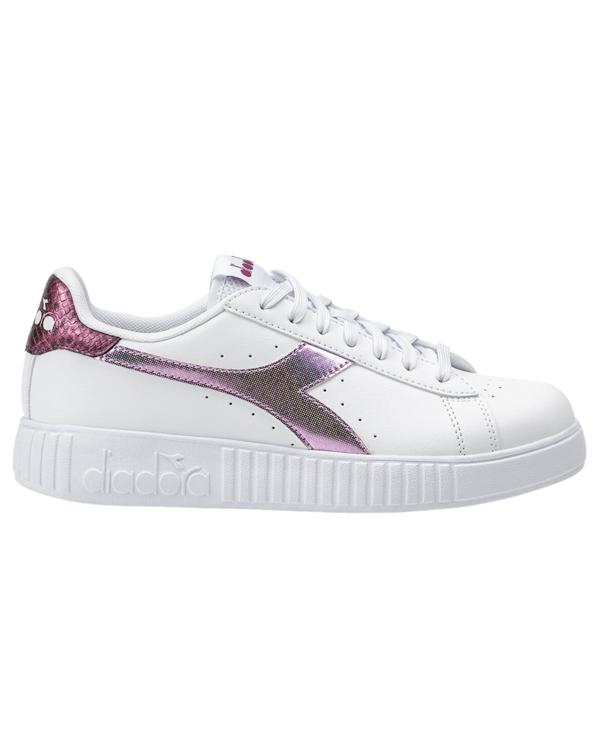 Diadora Sneakers Step P Reptile Pelle Sintetica Bianco