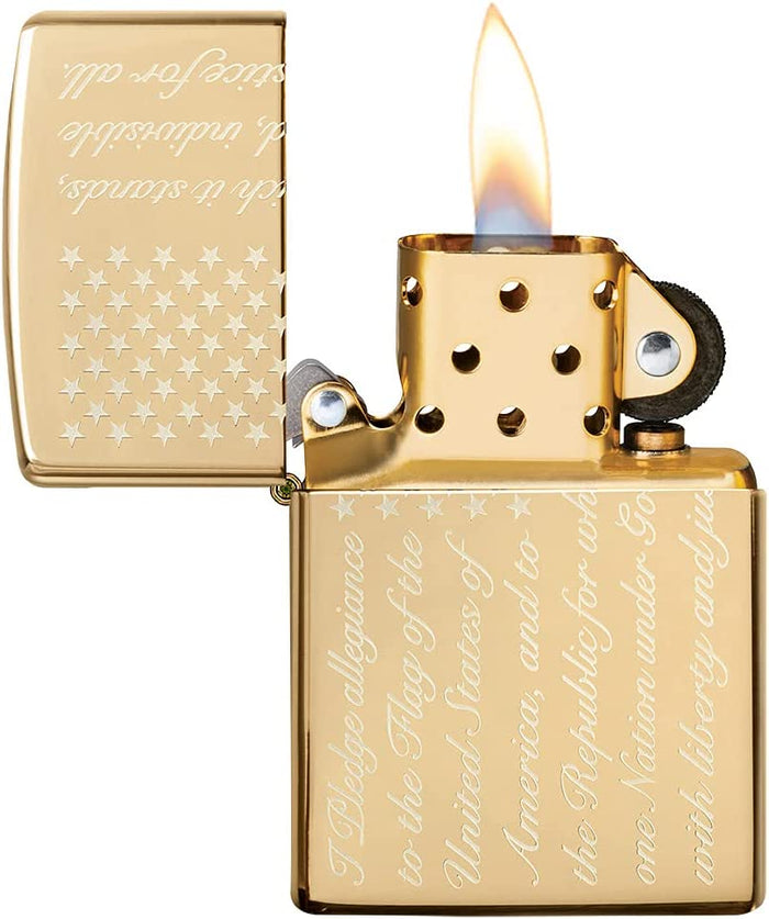 Zippo Windproof Refillable Made In Usa Gold Unisex  3