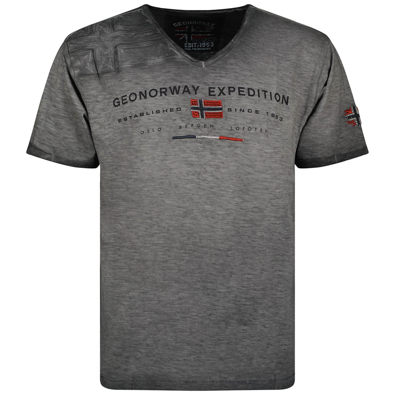 Geographical Norway Maglia Manica Corta Grigio Uomo