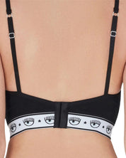 Chiara Ferragni Corpetto Bralette Stretch Cotone Nero