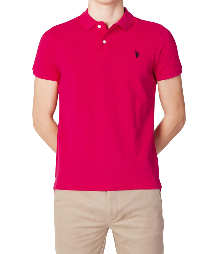U.S. Polo Assn. T-Shirt Logo Fronte e Retro Cotone Viola 2