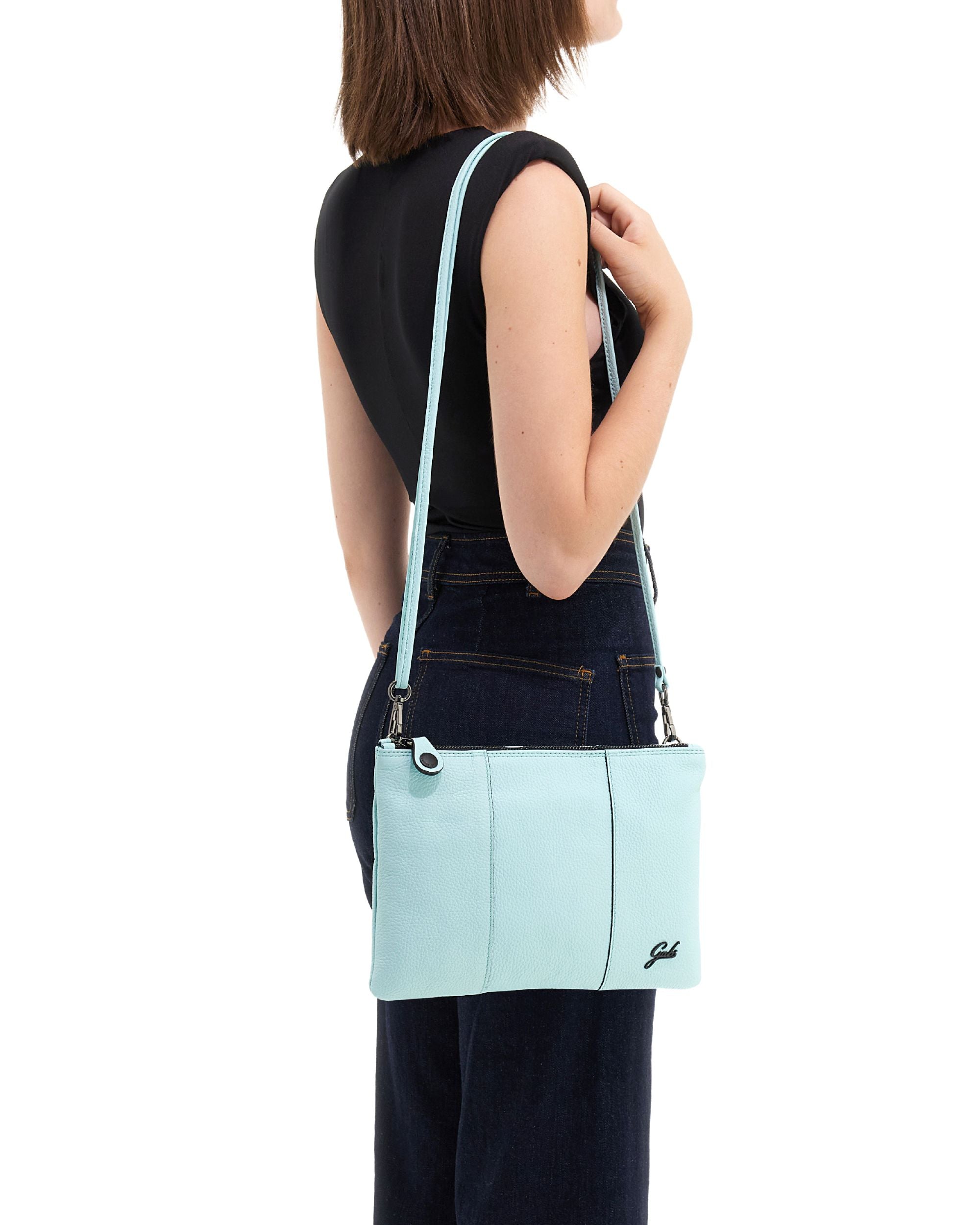 Gabs Clutch Beyonce M Leather Black Blue