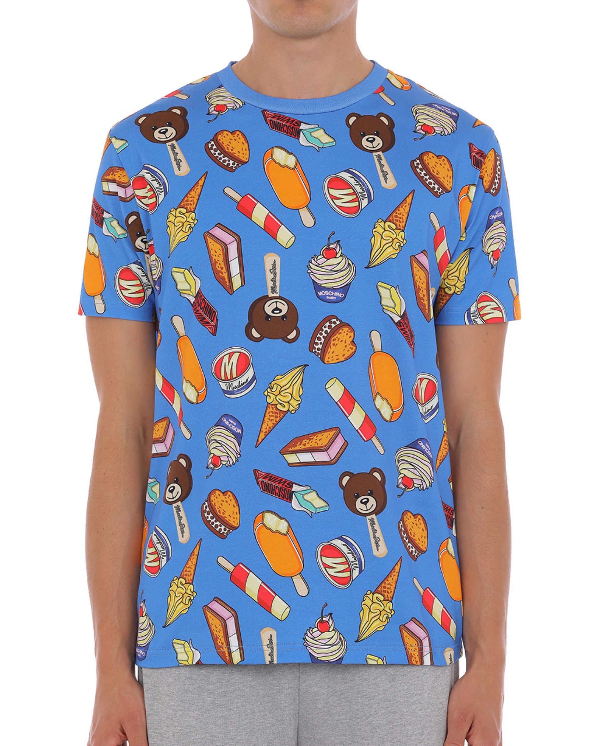 Moschino Swim Cotone/Elastan Icecream Gelato Blu