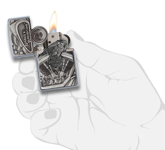 Zippo Harley Silver Plate Unisex 5