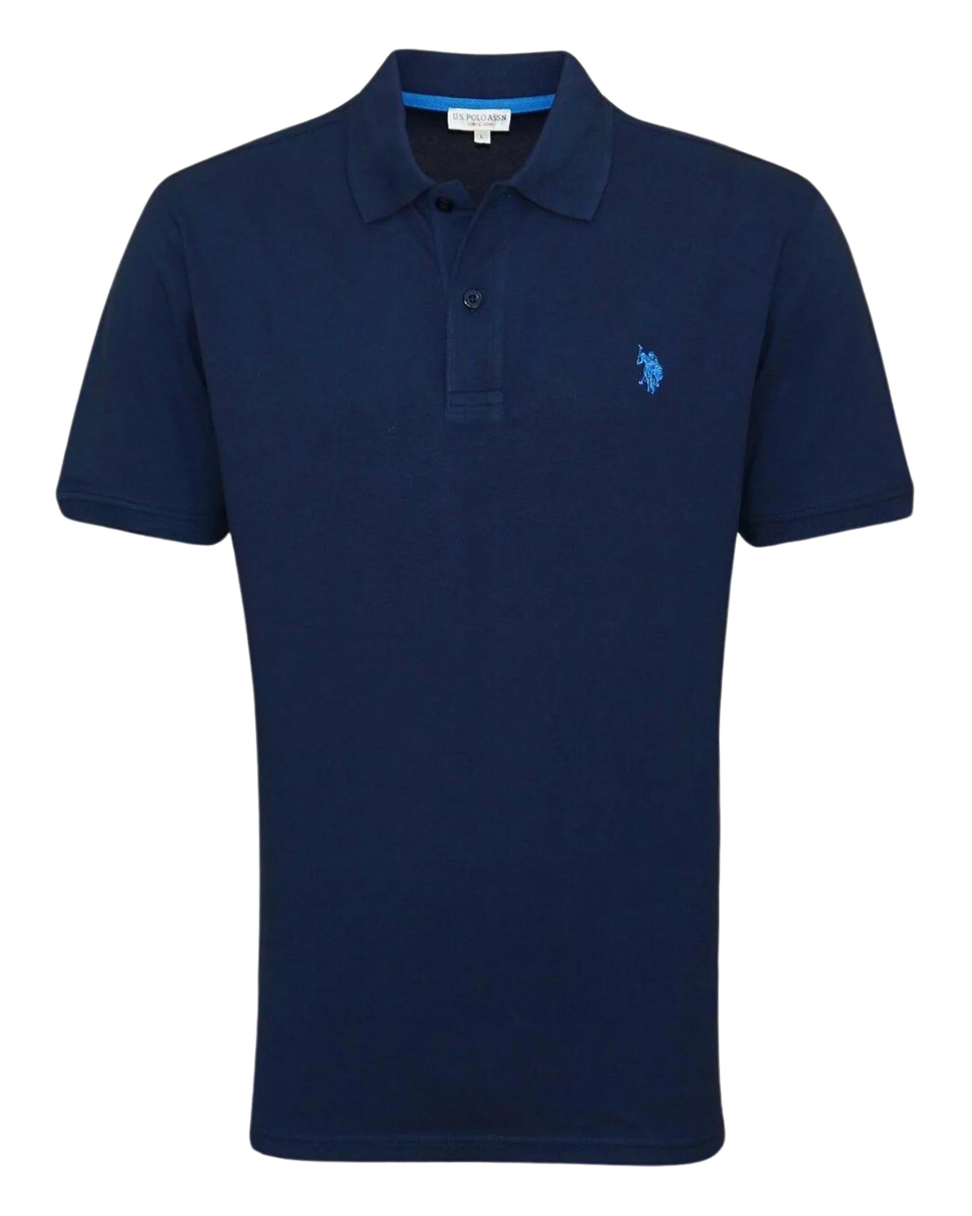 US Polo Assn. T-Shirt Logo Front and Back Cotton Blue