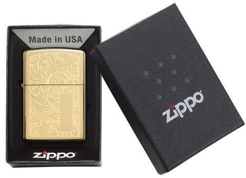 Zippo Venetian Brass Gold Unisex-2