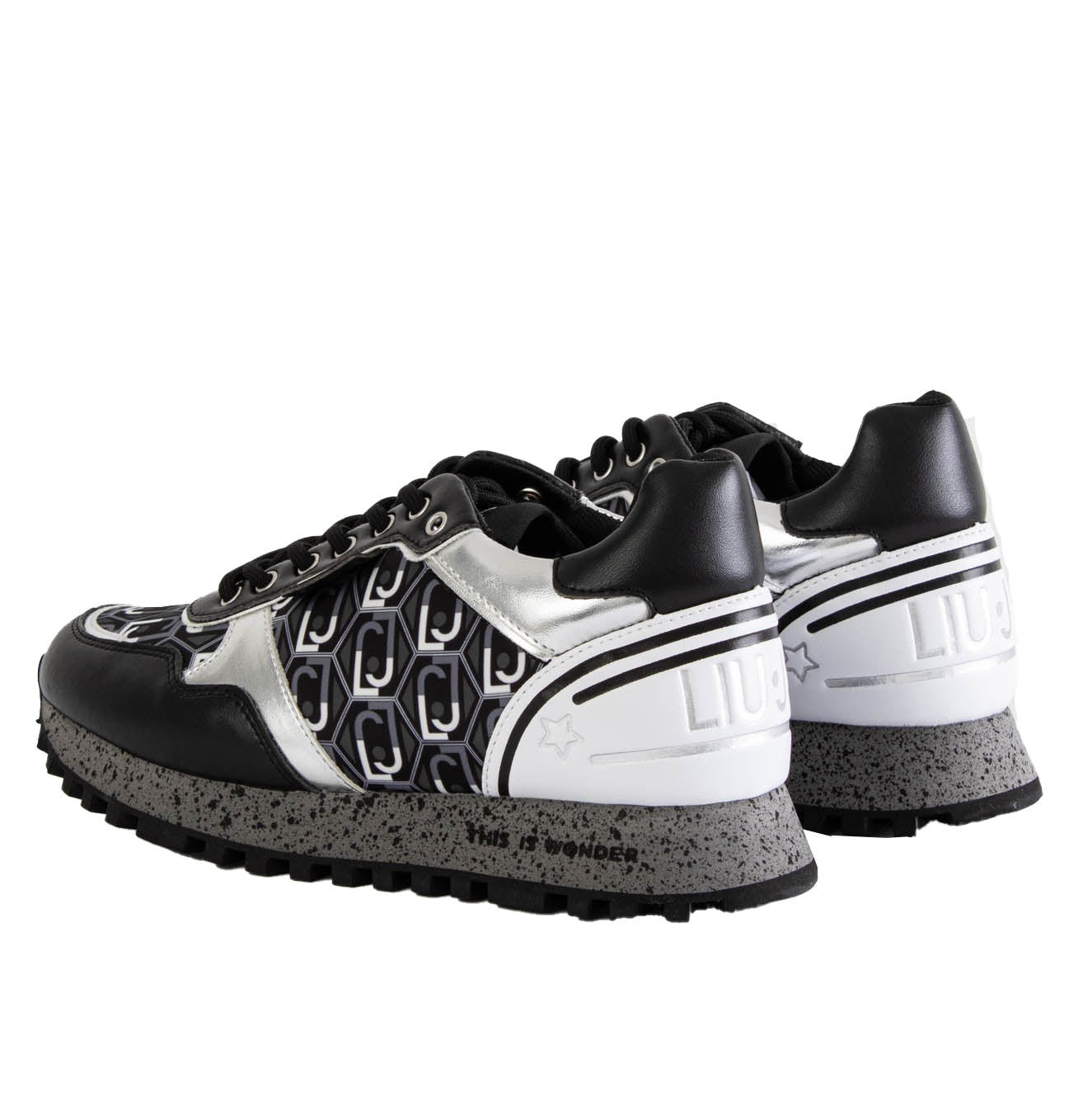 Liu Jo Sneakers Wonder 24 Faux Leather Black-Silver