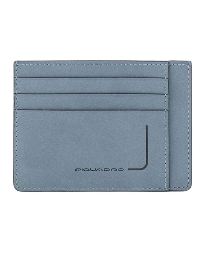 Piquadro Blue Leather Credit Card Unisex 1