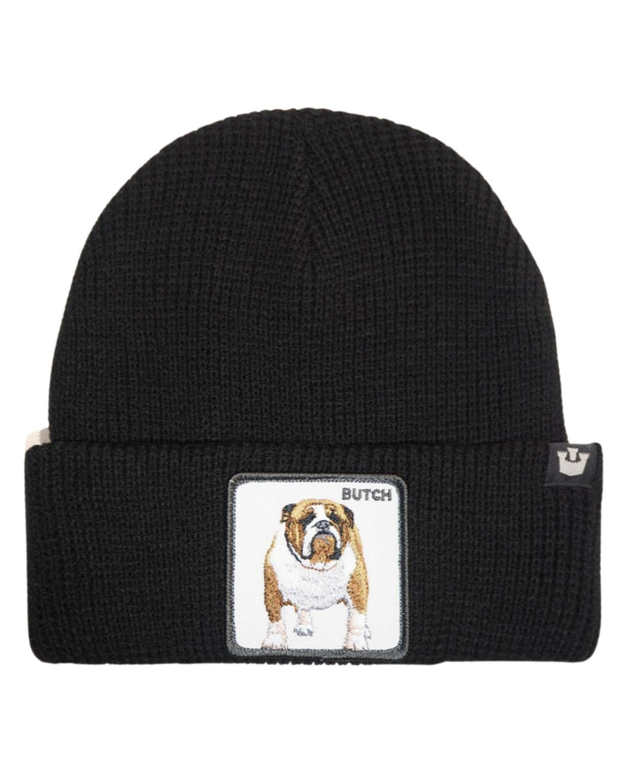 Goorin Bros. Cappello Beanie Hat Cuffia Con Patch Frontale E Logo Su Lato Nero Unisex 1