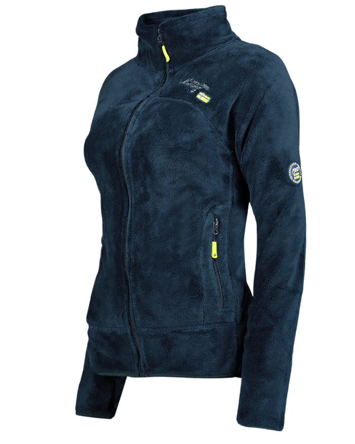Geographical Norway Maglia In Pile Full Zip Maniche Lunghe By Blu Donna-2