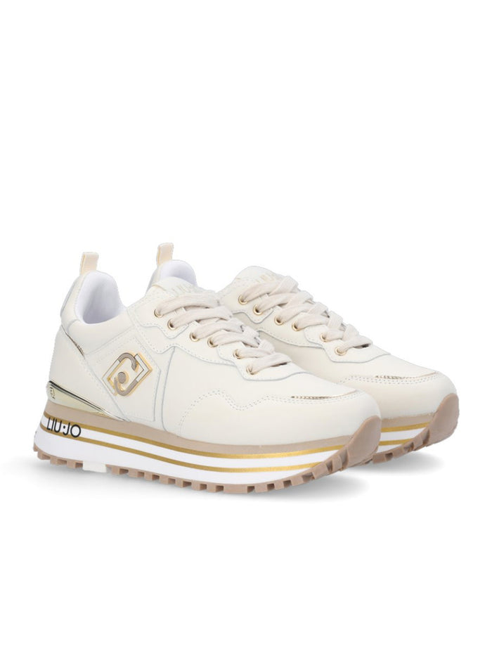 Liu Jo Sneakers Platform Maxi Wonder 01 Pelle Beige 2