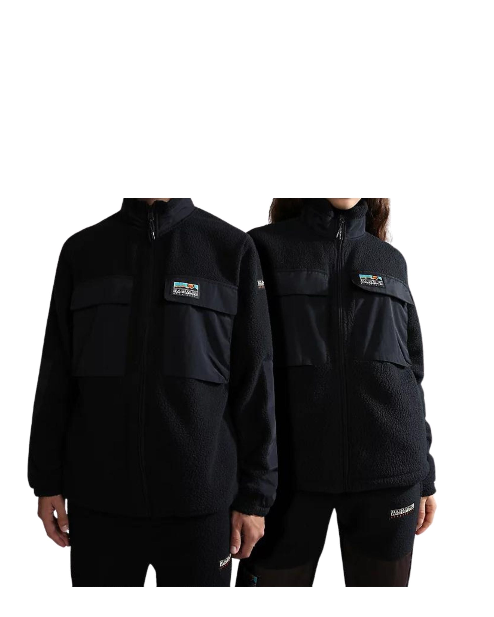 Napapijri Step Zip Up Fleece Sweatshirt Black