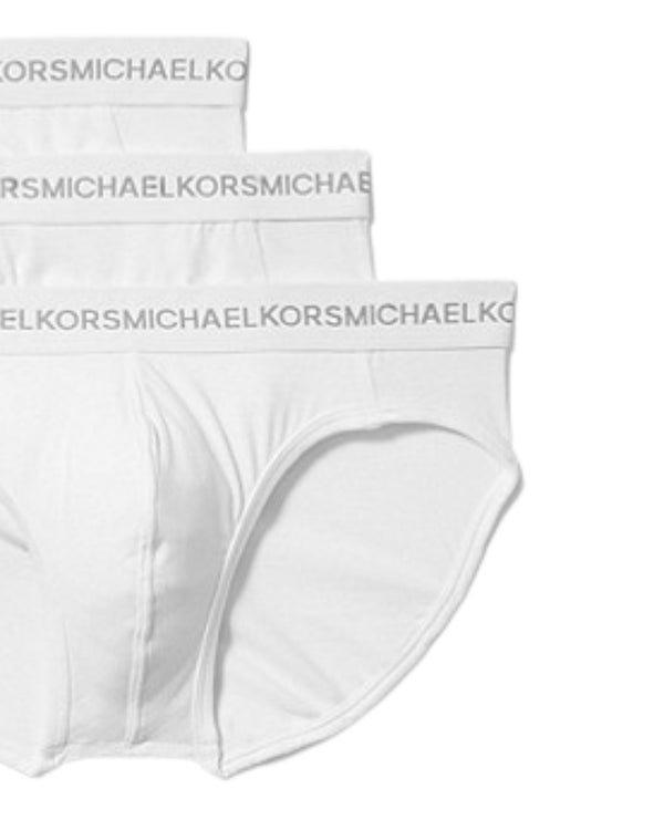 Michael Kors Tripack 3 Pezzi Set Kit Intimo Mutande Supima Bianco Uomo-2