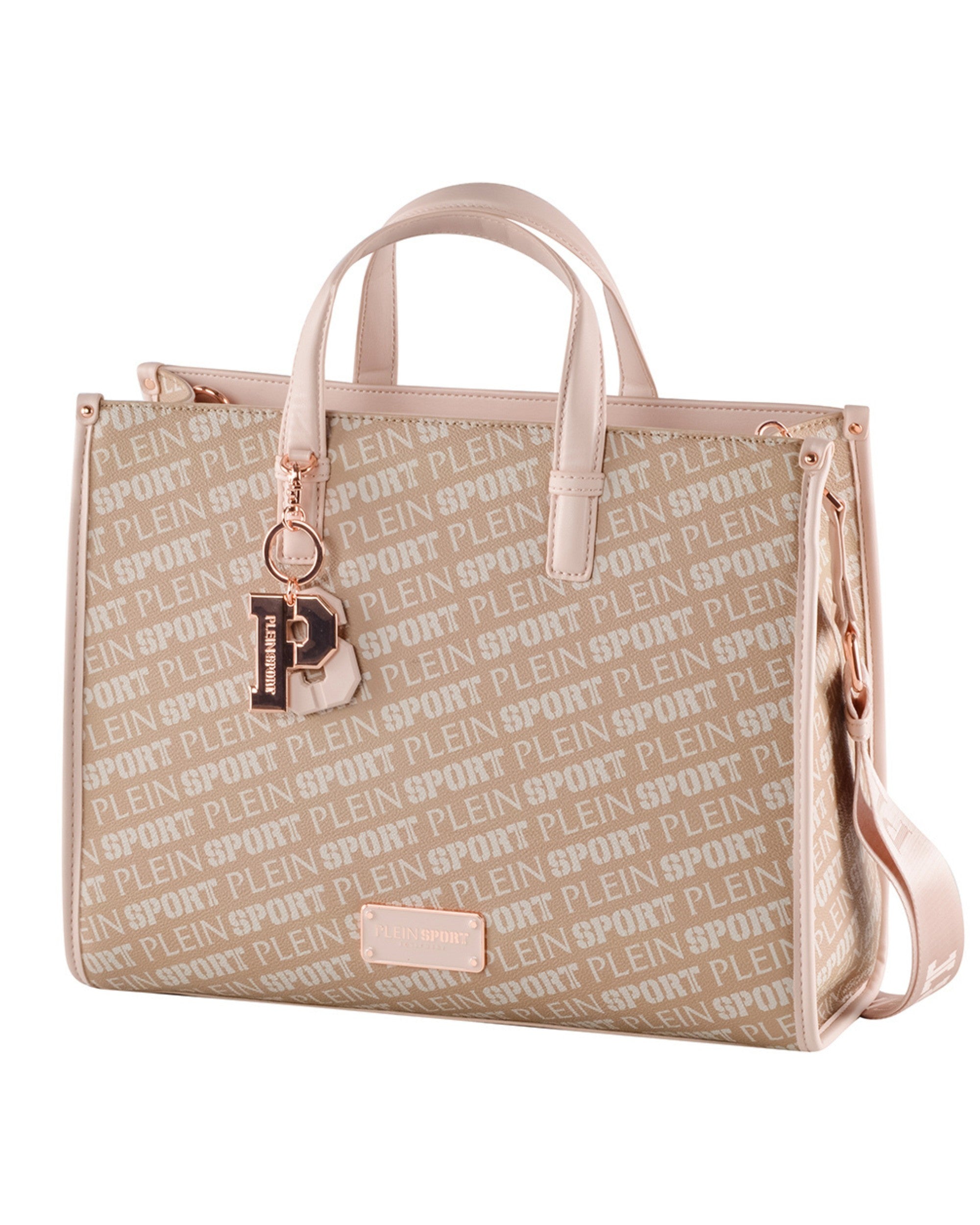 Plein Sport Medium Tote Red Hill Gray Women