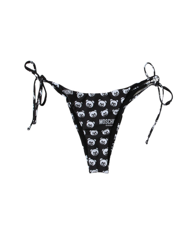 Moschino Swim Bikini Bottom Teddy Bear Nero