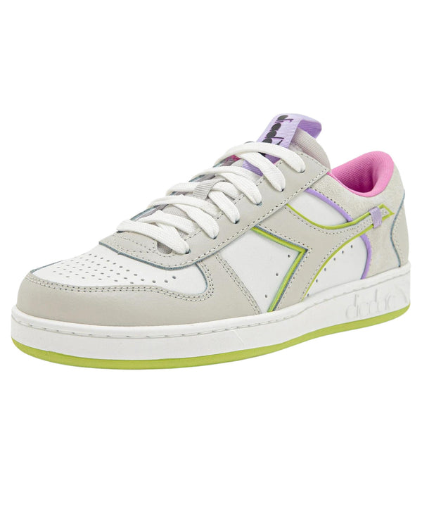 Diadora Sneakers Magic Basket Low Label WN Pelle Bianco-2