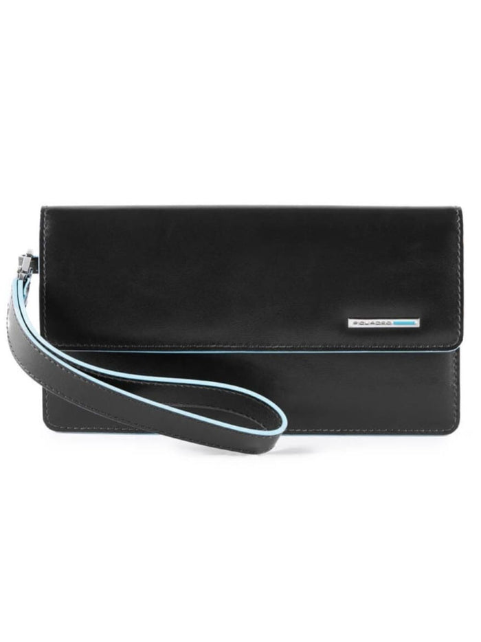 Piquadro Portafoglio Blue Square Donna Unisex Pochette Nero Uomo 1