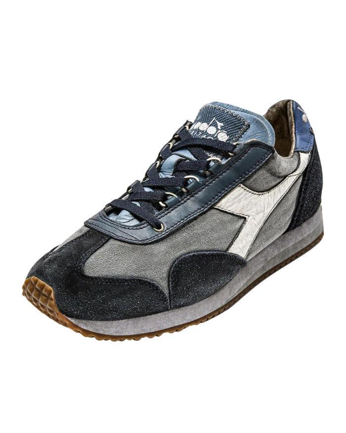 Diadora Heritage Sneakers Equipe H Dirty Stone Wash Evo Pelle Bovina Blu 3