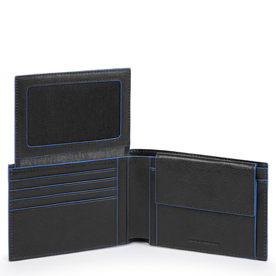Piquadro Blue Square With Coin Purse Black Men