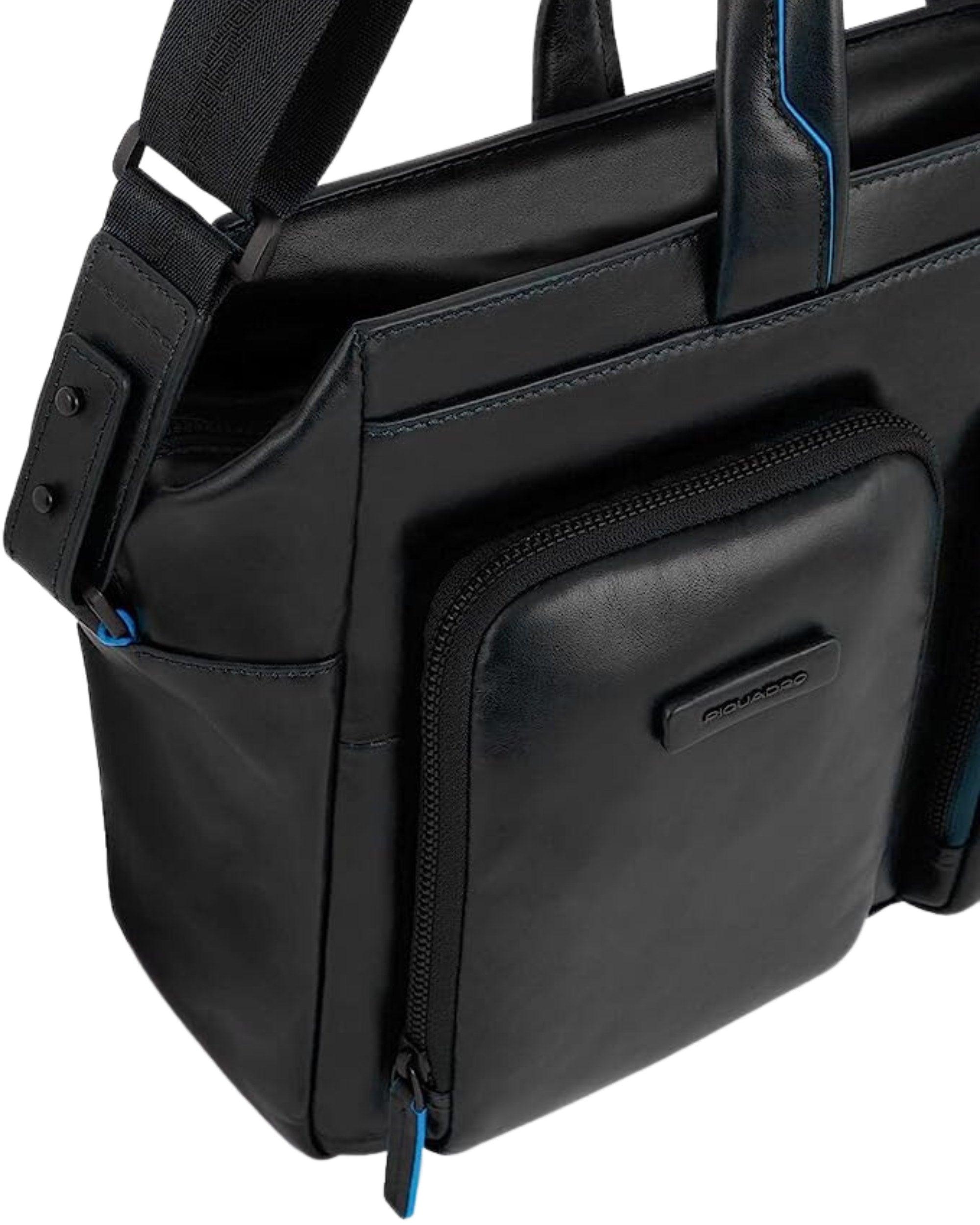 Piquadro Slim Two Handle Document Holder Black Unisex