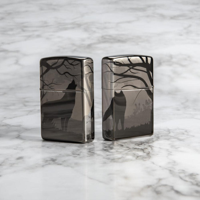 Zippo Wolf 3d Lupo 360 Gradi Nero Unisex 7