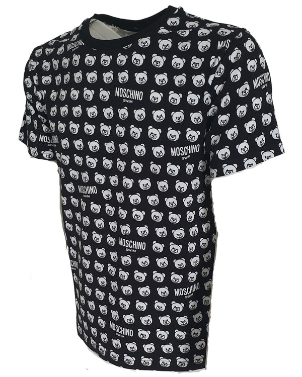 Moschino Underbear T-Shirt Stampa Teddybear Cotone Nero-2